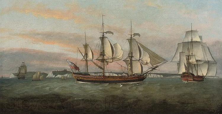 Francis Holman The three-masted merchantman Norge oil painting art